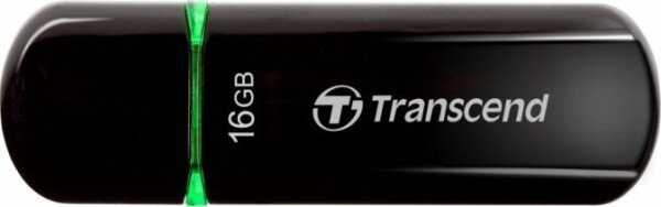 Transcend JetFlash V600 16 GB čierno-zelený / Flash Disk / USB 2.0 (TS16GJF600)