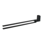 Spirella TAKU dvojitý nástenný držiak na uteráky matná čierna / oceľ / 39 cm (7610583210876)