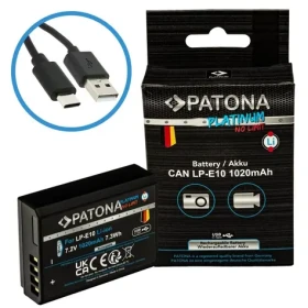 Patona Platinum batéria pre foto Canon LP-E10 / 1020mAh / Li- ION / USB-C nabíjanie (PT1404)