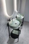 ISVEA - INFINITY OVAL keramické umývadlo na dosku, 60x40cm, zelena mint 10NF65060-2T