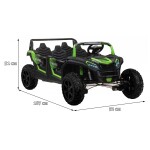 Mamido Elektrické autíčko Buggy ATV RACING UTV2000 štvormiestne zelené