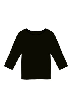 BLÚZKA MARGOT 3/4 černá 2XL