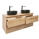 Kúpeľňová skrinka s umývadlom SAT B-Way 119x50x45 cm dub mat BWAY2120OAKDU2BB BWAY2120OAKDU2BB