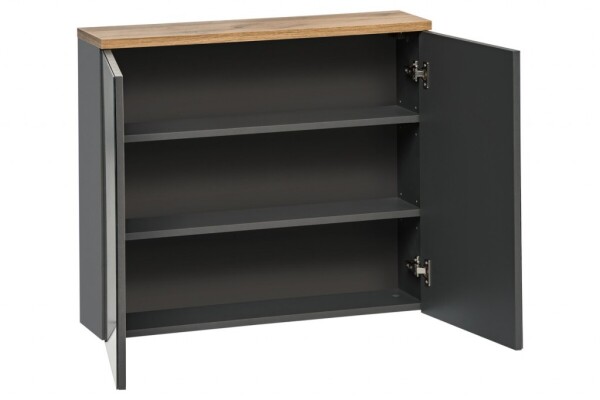 COMAD - Zrkadlová skrinka 80cm 2 dvierka BALI GRAPHITE 5907611647622