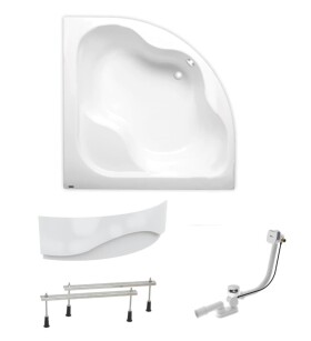 Rohová vaňa Laguna Syntia Plus 150x150 cm akrylát ľavá aj pravá SIKOSY1500APNP SIKOSY1500APNP
