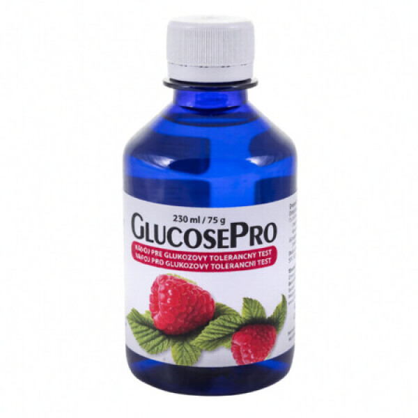 GLUCOSE Pro nápoj pre glukózový tolerančný test malina 250 ml