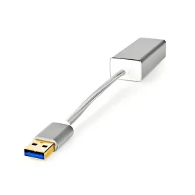 Nedis adaptér USB-A zástrčka - RJ45 zásuvka strieborná / Adaptér / USB 3.2 Gen 1 / 1 Gbps / 0,20 m (CCTB61950AL02)