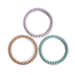 Mushie náramkové hryzátko zo silikónu PEARL lilac cyan soft peach