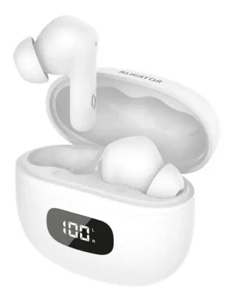 Aligator Pods ANC TWS slúchadlá / biela (TWS08WT)