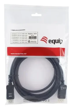 Equip DisplayPort 2.1 čierna / Kábel / DisplayPort / 16K/60Hz / 3 m / pozlátené konektory (119273)