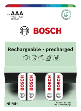 BOSCH HR03B4P950/00 / Nabíjacie batérie AAA / Ni-MH / 950 mAh / 4 ks (8594162800544)