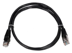 Extralink CAT5e FTP čierna / Patch kábel / RJ45-RJ45 / 1 m / PVC