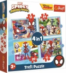 Trefl - Puzzle - Spidey a jeho úžasní priatelia 4v1