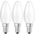 OSRAM HOMELIGHTING 4058075819375 LED En.trieda 2021 E (A - G) E14 sviečkový tvar 4.2 W = 40 W teplá biela (Ø x d) 35 mm x 100 mm vlákno 3 ks; 4058075819375