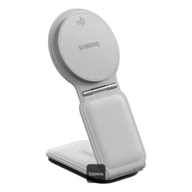 Baseus PrimeTrip C02 Magnetický držiak do auta s bezdrôtovým nabíjaním biela (C40169003211-00)