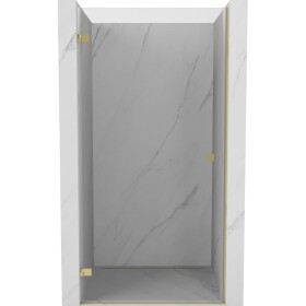 MEXEN/S - Lunar-B sprchové dvere krídlové ľavé 65, transparent, zlatá 832-065-000-50-00-L