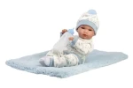 Llorens 63509 NEW BORN CHLAPČEK - realistická bábika bábätko s celovinylovým telom - 35 cm