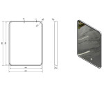 SAPHO - FLOAT LED podsvietené zrkadlo 60x80cm, biela 22572