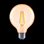 Xavax LED Filament žiarovka / E27 / 680 lm (nahrádza 52 W) / G95 guľa / jantárová / teplá biela