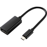 Renkforce USB-C® / DisplayPort káblový adaptér USB-C ® zástrčka, DisplayPort zásuvka 0.14 m čierna RF-4613070 Kábel pre displeje USB-C®; RF-4613070