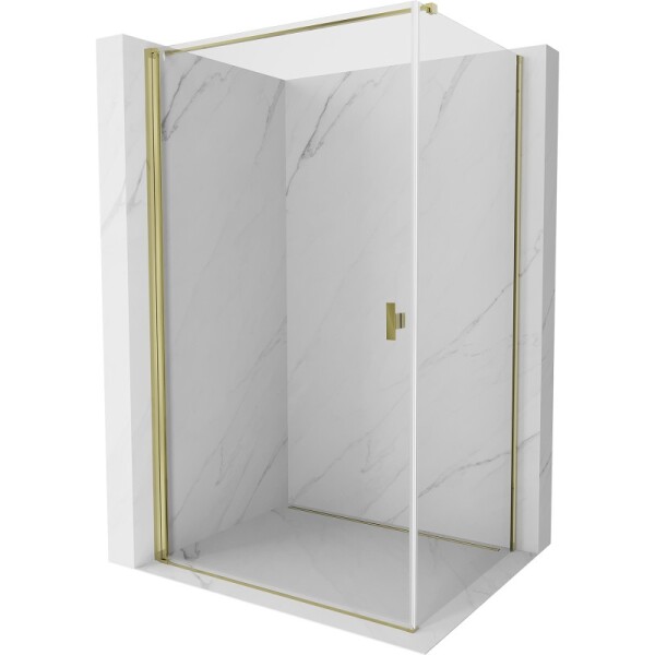 MEXEN/S - Mist-B sprchovací kút dvere krídlové 100 x 80, transparent, zlato 8A2T-100-080-50-00