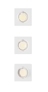 Philips Peridot Rec Kit Sq biela / Vstavané bodové svietidlo / 3 ks / GU10 / 7W / IP20 (SKL000509981)