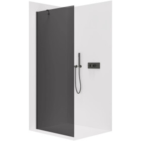 CERANO - Sprchová zástena Walk-in Onyx YL/P - 8 mm - čierna matná, grafitové sklo - 50x200 CER-8050BD1135