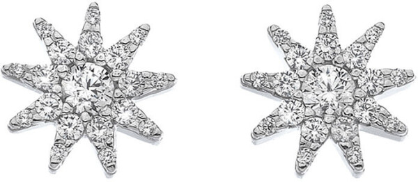 Hot Diamonds Trblietavé strieborné náušnice Emozioni Stella EE037