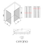CERANO - Sprchová zástena Walk-in Crystal TL/P - 8 mm - bezvzperový systém - zlatá, transparentné sklo - 110x60x200 CER-8050BD5689
