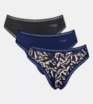 Dámske nohavičky GO Crush High leg C3P - BLUE - modré M008 - SLOGGI BLUE S