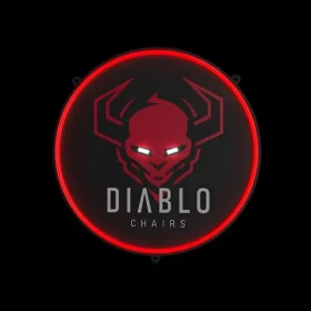 Diablo Chairs Neon / Dekoratívna LED nástenná lampa / priemer 54 cm / 10 W / diaľkové ovládanie / stmievanie 10-100 % (1551)