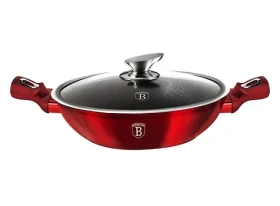 BERLINGERHAUS Wok Burgundy Metallic Line / S pokrievkou / 30 cm (BH-7110)