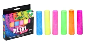 WIKY Chodníkové kriedy fluo 6 ks / Kriedy / Mix farieb / Klasický hrot