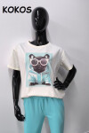BLÚZKA FRANCISCA OFF PINK BLUE M