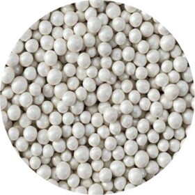 Cukrové perličky biele metalické 3-4mm 1kg - I LOVE CAKES - I LOVE CAKES