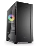 Sharkoon S25-W2 ARGB čierna / E-ATX / ARGB / USB-C / Priehľadná bočnica / Bez zdroja (4044951045709)