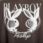 Tričko Playboy x FTSHP Short Sleeve Polo Dark Grey XS