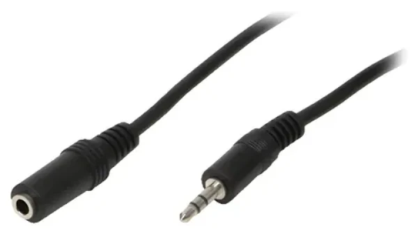 LogiLink Audio predlžovací kábel Jack 3,5 mm M/F 3 m čierna / Kábel / Rovný konektor (CA1054)