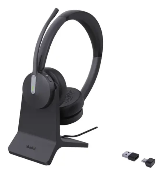 Yealink BH70 Dual (MS Teams) čierna / Stereo náhlavná súprava / mikrofón / Bluetooth 5.2 / nabíjací stojan USB-A/C (1208701)