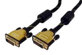 Roline Gold DVI-D(M) - DVI-D(M) kábel / DVI kábel / Dual Link / Pozlátené konektory / Ferity / 2 m (11.04.5512)