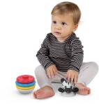 BABY EINSTEIN Hryzačka stohovacia zebra Stack & Wobble Zen™ 3m+