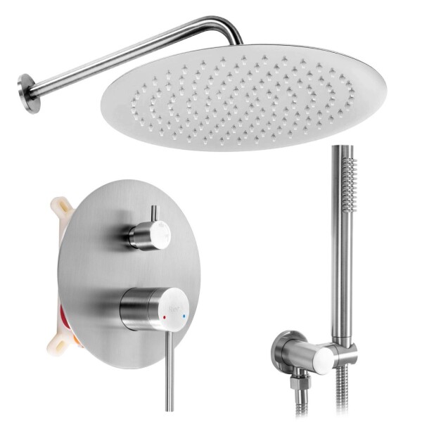 REA - Podomietková sprchová sada Foss Clif Nickel Brush + BOX REA-P5969