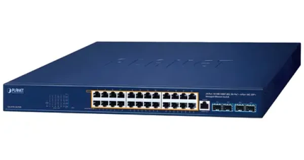Planet GS-4210-24UP4X / Switch / L2/L4 / 24x Gigabit RJ-45 PoE++ 802.3bt / 4X 10G SFP+ / 720W / NMS (GS-4210-24UP4X)