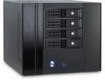 Inter-tech SC-4004 čierna / Mini ITX / 4X hot-swap pozícia / 1x USB 3.0 / bez zdroja (88887186)