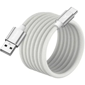YENKEE YCU MAGNETIC 04 Kábel USB-A (M) - USB-C (M) 1.5m biela / 18W / 480Mb/s (8590669394531)