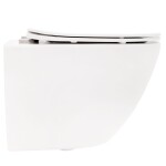 REA - Závesná WC misa vrátane sedátka Rimless Carlo Flat Mini biela REA-C2760