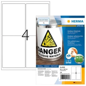 Herma Outdoor etikety A4 biele / Etikety / vodeodolné / matné / 99,1x139 mm / 160 ks (9539)