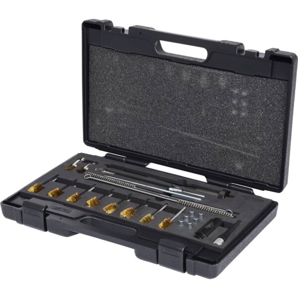 KS Tools 152.1370 Súprava na čistenie hriadeľa vstrekovača, 23 ks; 152.1370