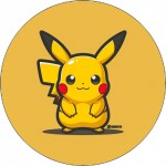 Jedlý papier Pikachu 19,5 cm - Pictu Hap - Pictu Hap