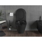 MEXEN - Rico Závesná WC misa Rimless Tornado, čierna mat 3372XX85T